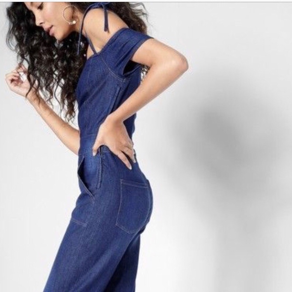 Seven for all mankind tie shoulder jumpsuit